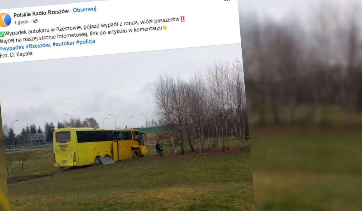 Rzesz w da otobus kazasi bir doner kavsagi gecti ve yoldan cikti 10 kisi yaralandi 29807