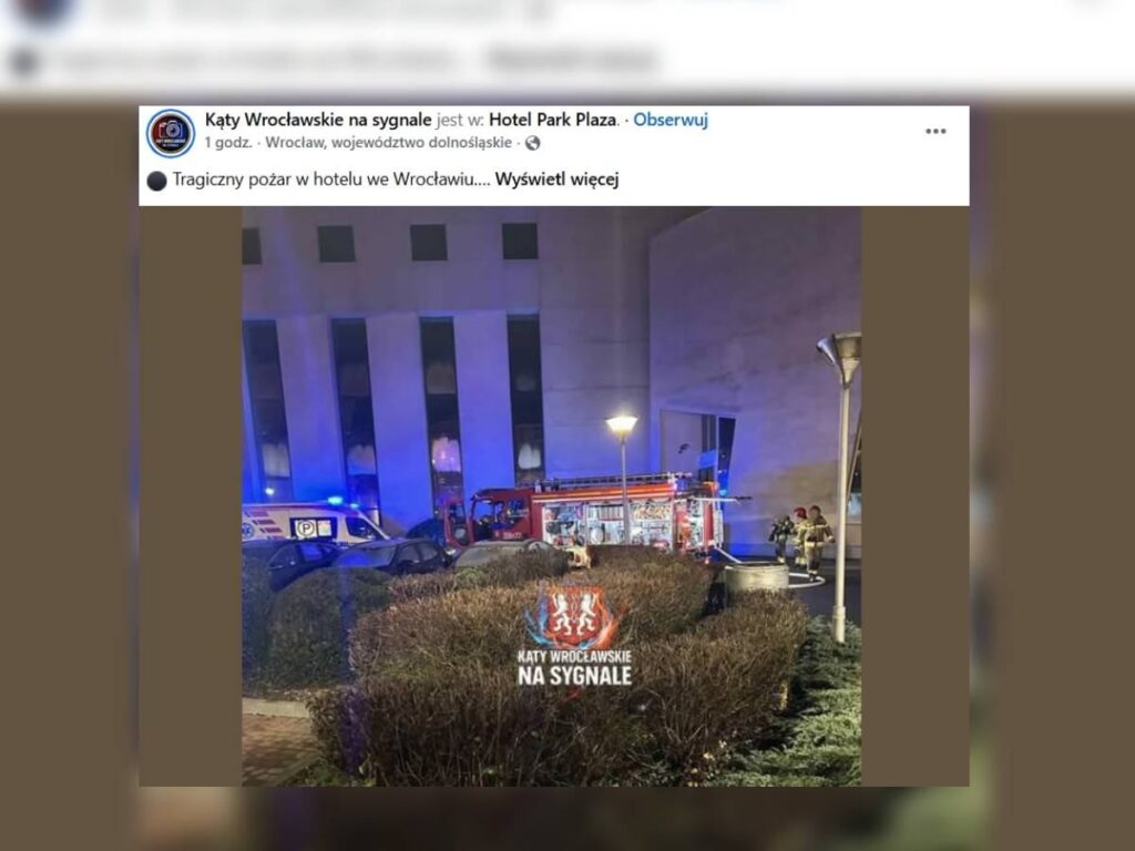 wroc aw in merkezindeki populer bir otelde trajik yangin bir kisi oldu 31087