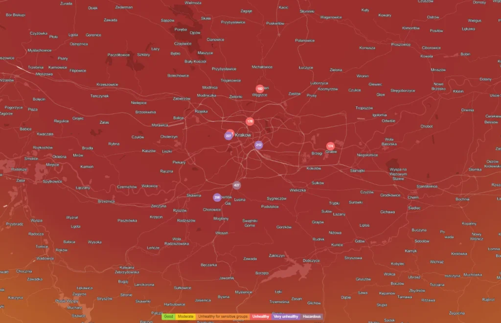 Kraków’da hava kalitesi alarm veriyor: çok sağlıksız seviyede 3 Krakowda hava kalitesi alarm veriyor cok sagliksiz