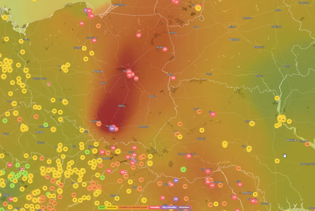 Kraków’da hava kalitesi alarm veriyor: çok sağlıksız seviyede 2 Krakowda hava kalitesi alarm veriyor cok sagliksiz 2