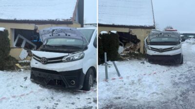 Plockta otomobil bir eve carpti uc yarali bina oturulamaz durumda