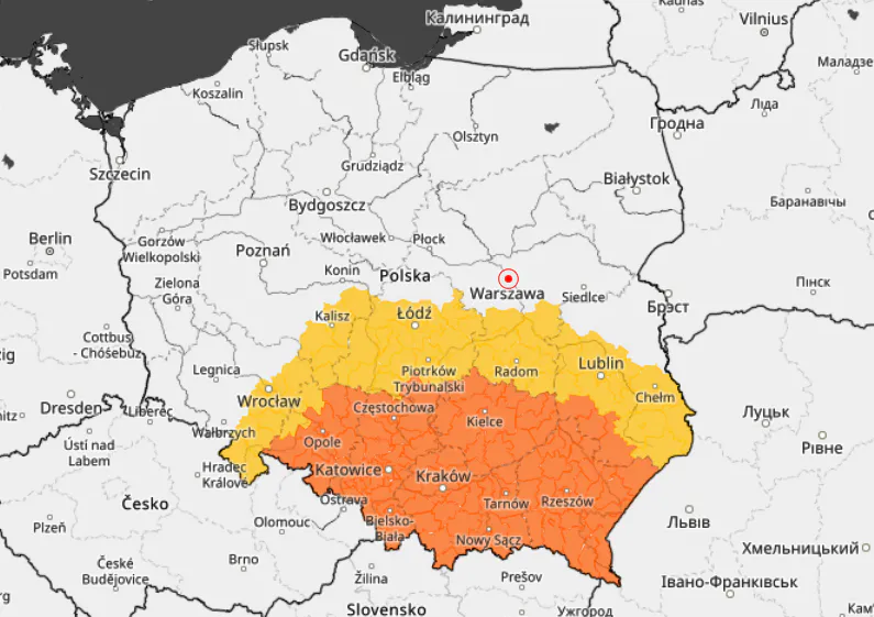 Polonyada buzlanma uyarisi imgwden birinci ve ikinci derece alarm