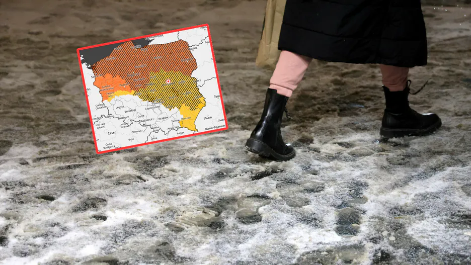 Polonyanin yarisinda turuncu alarm donan yagis ve buzlanma uyarisi