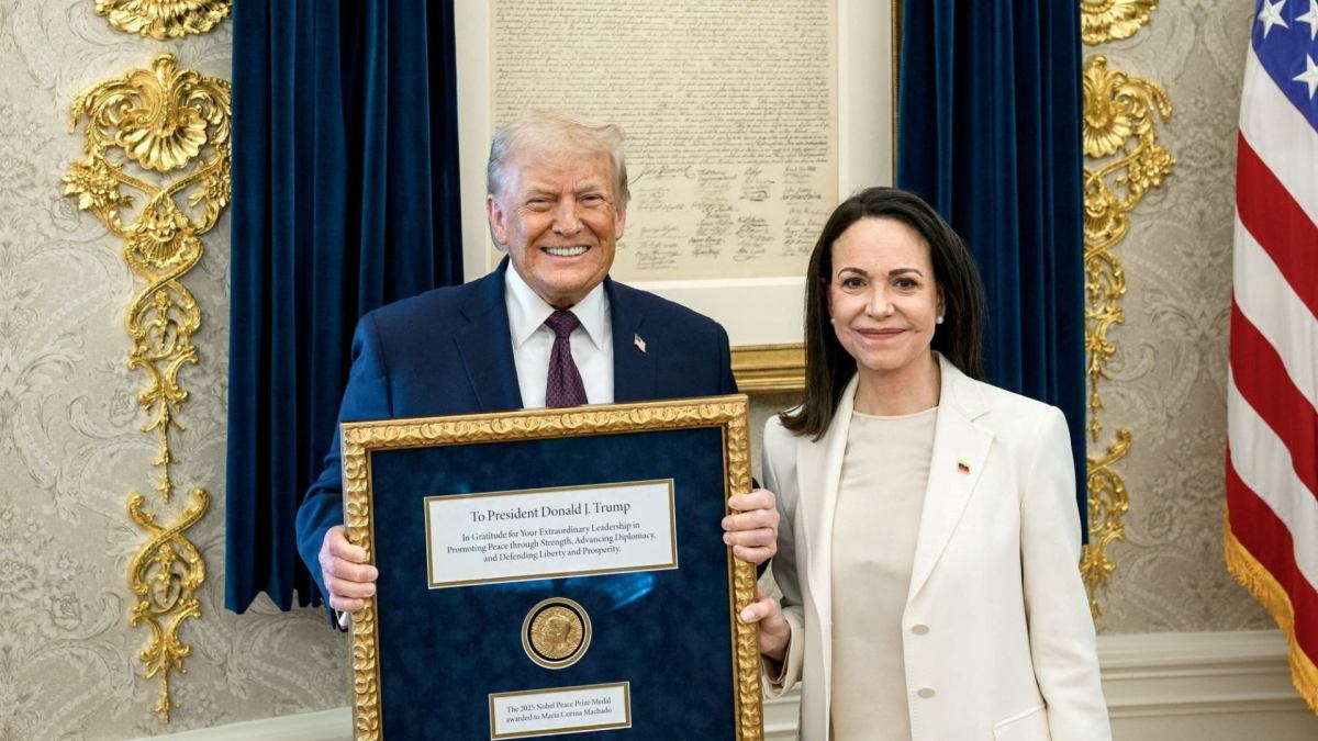 Machado nobel baris madalyasini trump a takdim etti 33454