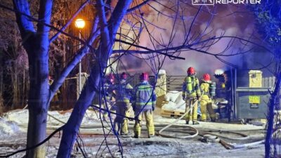 Pruszk w da marangozhanda yangin i tfaiye ekipleri mudahale etti 35191