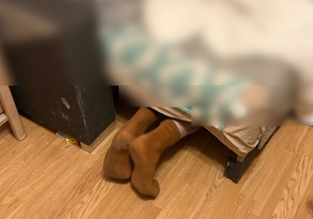 44 yasindaki supheli yatagin altinda saklanmaya calisirken ayaklari ve kopegi tarafindan ele verildi 45955