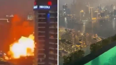 Dubai de palma d amira adasindaki fairmont the palm otelinde yangin 4 yarali 50416