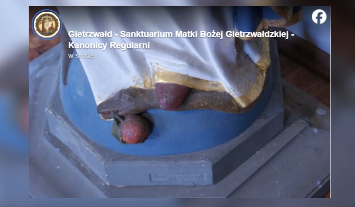 Gietrzwa d taki meryem ana heykelinde restorasyon sonrasi tartisma 48269