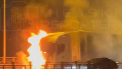 Grot-rowecki köprüsü'nde yanan tır yangını trafiği felç etti 4 Grot rowecki koprusu nde yanan tir yangini trafigi felc etti 46347