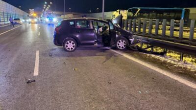 S7 otoyolu nda trafik kazasi radom yonu tikali uc kisi hastaneye kaldirildi 44521