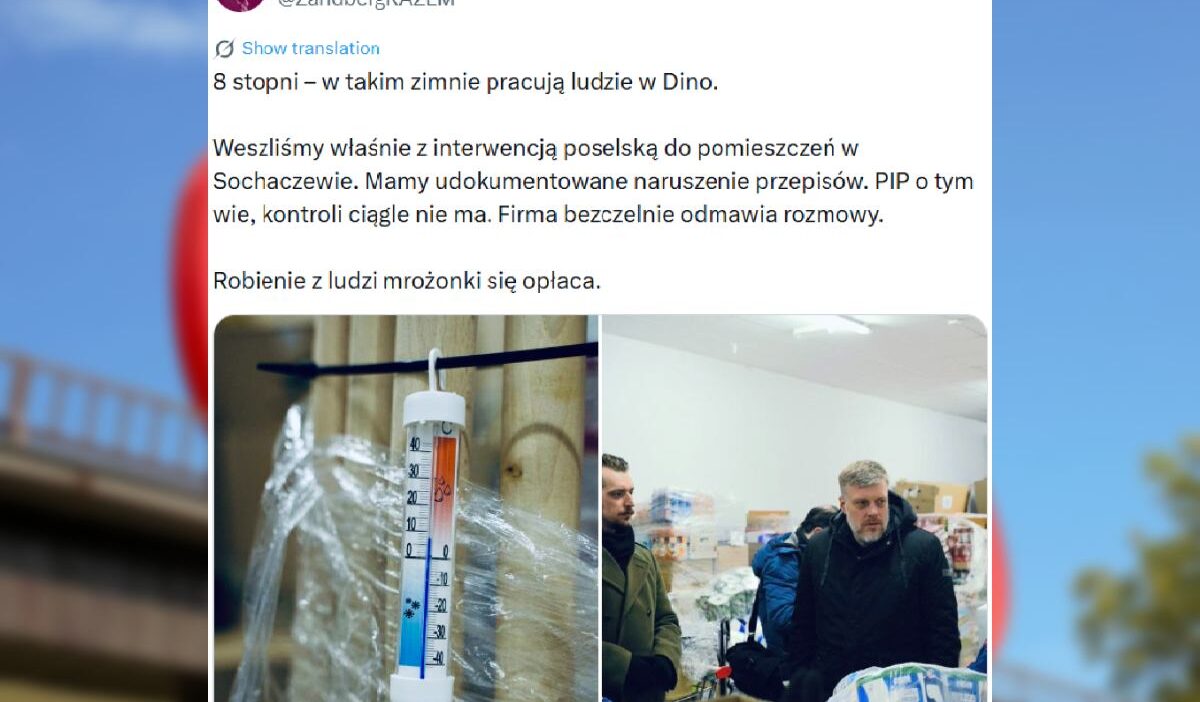 Sochaczew deki dino magazasinda milletvekili mudahalesi 8 derecede calisan i sciler 42537