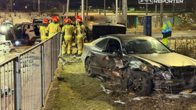 Targówek'teki żaba kavşağı'nda kaza: işıklandırma zarar gördü 3 Targ wek teki aba kavsagi nda kaza isiklandirma zarar gordu 46521