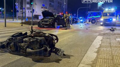 Motosiklet kirmizi isiga uymayinca kaza kurye hastaneye kaldirildi 50845