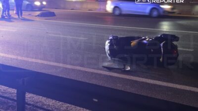 Varsova da s8 otoyolunda motosiklet yaban domuzuyla carpisti 50798