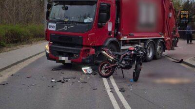 Garwolin de motosikletli ile tir carpisti 17 yasindaki surucu agir yaralandi 62201