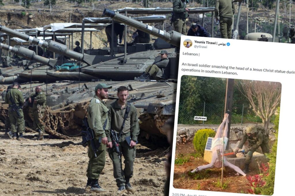 i srail askerinin lubnan da i sa heykelini yikmasi olayi sorusturuluyor 63636