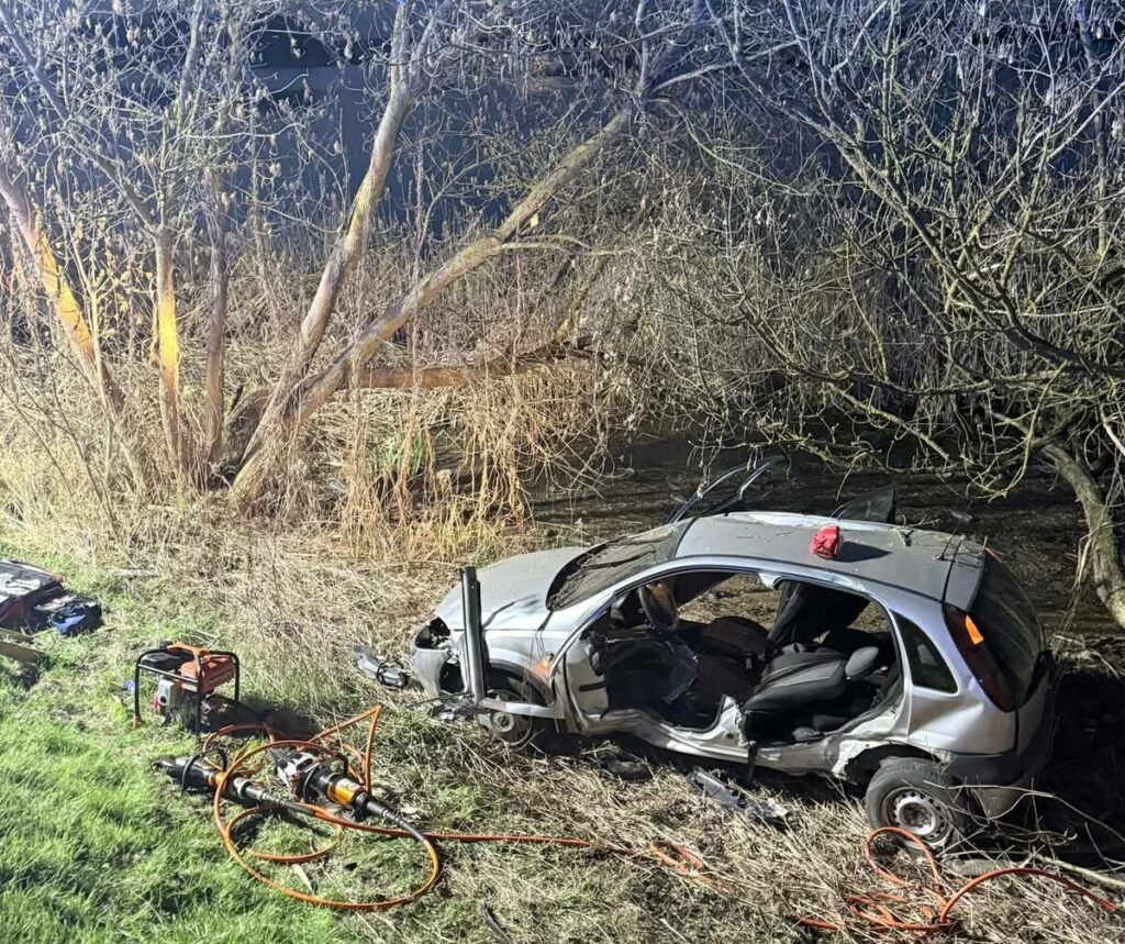 polonya da opel marka arac wis a nehri ne yuvarlandi surucu yaralandi 60585