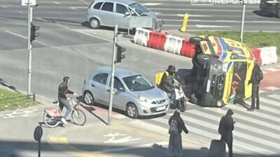 Varsova da ambulans ve otomobil carpisti yaralanan olmadi 64078