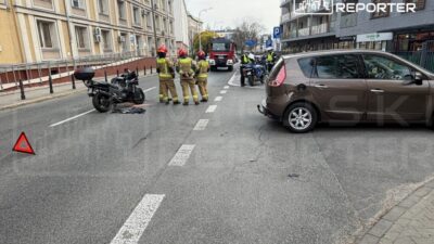 Varsova da motosiklet ve otomobil carpisti surucu hastaneye kaldirildi 62744