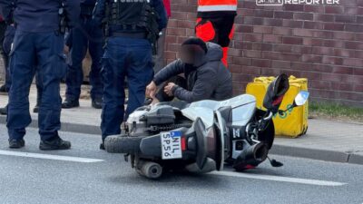 Varşova'da motosikletli kurye ile otomobil çarpıştı: yaralı var 4 Varsova da motosikletli kurye ile otomobil carpisti yarali var 60408