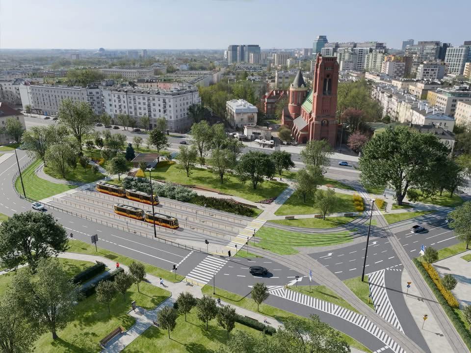 varsova da narutowicza meydani yenileniyor yesil alan ve ulasim i yilestirmeleri 63245