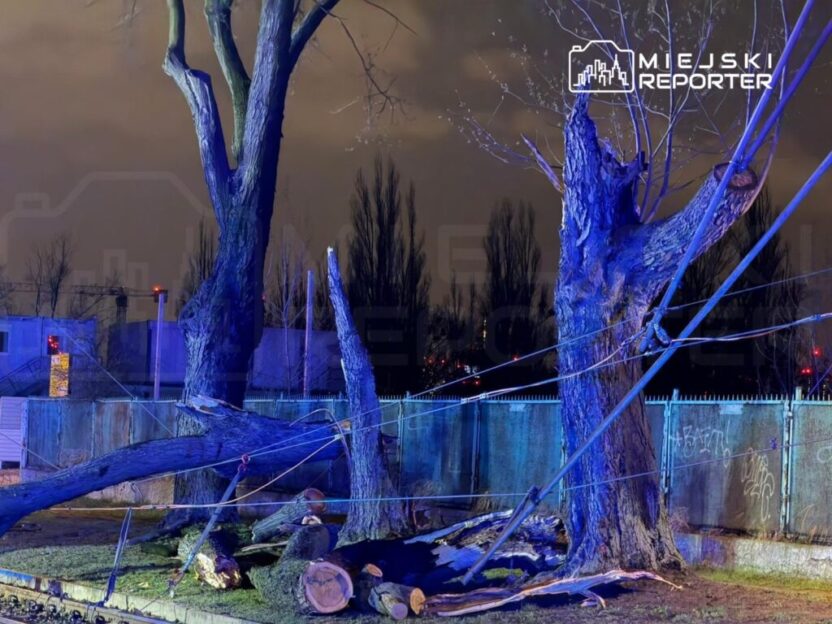 Varsova da siddetli firtina tramvay hattini felc etti 58992