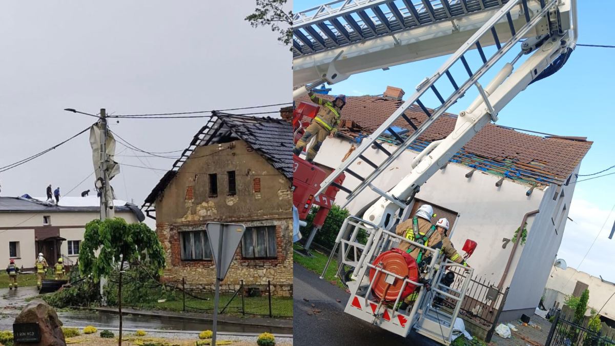 Polonya nin opolskie bolgesinde firtina ve hortum hasara yol acti 73974